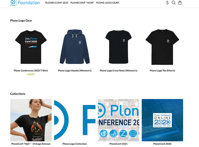 Plone Conference 2025 t-shirts and other Plone merch