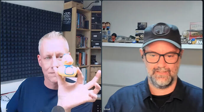 Rubber ducking with Fred