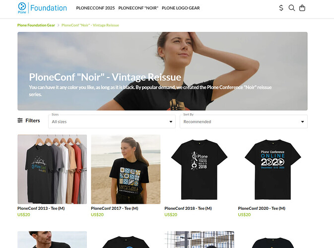 PloneConf Noir range - vintage reissue