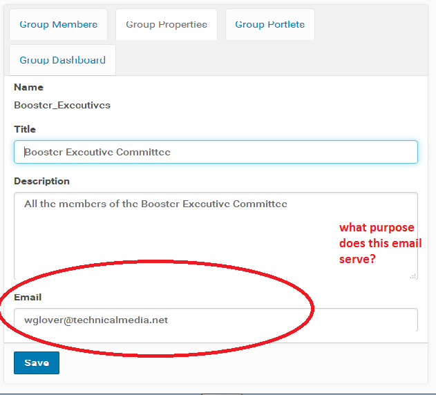 Does Anyone Know The Purpose Of The group Email In Group Properties 