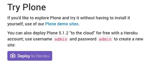 try Plone on Heroku